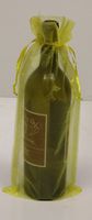 6 Light Yellow Organza Bags - Bottle/Wine Bags Gift Pouch, 6" x 14"