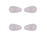 NicelyFit Screw-In Nose Pads w Air Cushion for Oakley Eye Glass Eyeglass Sunglass Frames 15mm x 7mm (Clear - 2 Pairs)