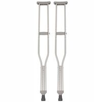 PCP Push Button Adjustable Height Crutches, Chrome, Adult Tall Size