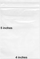 BNY Corner 2 Mil 4x5 Clear Plastic Zip Lock Bags, 4" x 5" Reloc Bag - 100 Counts