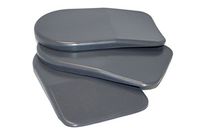 BML 9mm Heel Lifts, 3pk (Mens Large, Gray [Super Soft])
