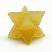 Arva 8-Point Handmade Yellow Aventurine Merkaba Star Crystal Quartz | for Reiki Healing Energy | Solar Plexus Chakra Opening & Balancing | Helps in Self Control & Decision Making