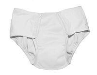 Adult Cloth Diapers with Snaps and Adjustable Absorbency by Super Undies (X-Large, White)