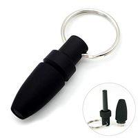 Hometu Portable Cigar Punch Cutter Keychain Black Plastic Cigar Hole Openner with Key Chian 1PC