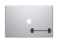 Barbell Weight Lifting Swole Olympic Muscle Building - 5" Black Vinyl Decal Sticker Car Macbook Laptop