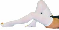 Anti-Embolism(TED) Hose, Thigh Length, Open Toe, 18mmHg, White, Medium-Regular, 1 Pair
