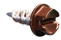 SCREWIT Brand #8 x 1/2 inch Gutter and downspout Colored Zip Screws with 1/4 inch Head (25 Pack) (Musket Brown)