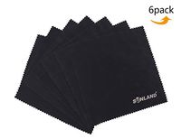 SINLAND Microfiber Cleaning Cloths for Phone Screen Camera Eyeglasses Laptops Lens Glasses Silverware Delicate Surfaces Microfiber Cloths 12Inch x 12Inch Black 6 Pack