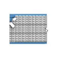 Brady TMM-32-PK Low-Profile Glossy Vinyl-Coated Polyester (B-702), Black on White, Solid Letters & Numbers Miniature Wire Marker Card (25 Cards)