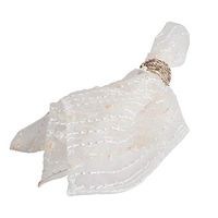 SARO LIFESTYLE Striped Sheer Napkins (Set of 12)