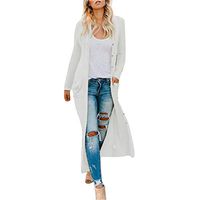 SUIKI Women's Long Cardigan Boho Button Knitted Pullover Jacket Casual Dress Coat Ladies Coats Outerwear Sweatshirt Top Blouse