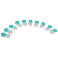 10pcs Plastic Contact Lens Box Travel Vision Care Soaking Storage Eyecare Holder Containers - Blue, as descried