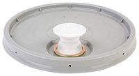 Hudson Exchange Lid with Spout and Gasket for 3.5, 5, 6, and 7 gal Buckets, HDPE, Gray, 3 Pack