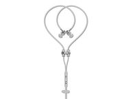 Radiation Protection Air Tube Headset with Earbuds, Built in Microphone & Holder by Vest (White) - Certified EMF Protection