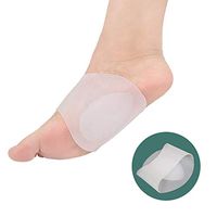 Arch Supports for Plantar Fasciitis - Soft Silicone Clear Reusable Arch Sleeves for Flat Foot Pain Relief Support Cushioned Arch and Heel Spurs for Men and Women