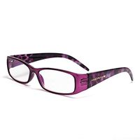 Amorays Classic Animal Snake Zebra Temples Plastic Reading Glasses Blue Light Blocking Computer Readers for Men and Women Purple 3.50