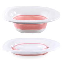Foldable Sitz Bath for Over Toilet Postpartum Care, Hemorrhoid Treatment Soothes/Relieves Inflammation (Pink)