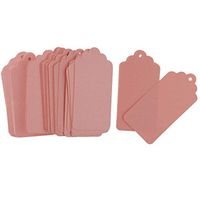 100pcs Paper Tags Label Tags Price Tag Labels Wish Trees Tags Craft Hang Labels DIY Hanging Tags Party Favors - C