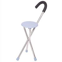 DSHUJC Folding Cane Seat ABS Engineering Plastic Panel Non-Slip Handle and Foot pad Triangular Bracket Design for Elder Gift