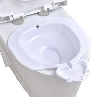 Wgwioo Sitz Bath, Over-The-Toilet Perineal Soaking Bath, for Hemorrhoidal Relief, Ideal for Post-Episiotomy Patients,White