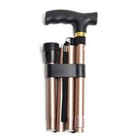 Crutches Seniors Ultra Light Telescopic Folding Crutch Climbing Non-Slip Cane Convenient Aluminum Cane Gifts (Color : Gold, Size : 79-89cm)