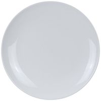 Yanco CO-113 Coupe Pattern Round Plate, 13" Diameter, Melamine, White Color, Pack of 12