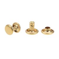 uxcell 20 Sets Double Cap Rivets Round Rivet Fasteners for Leather Craft Decorations 7mm 7mm