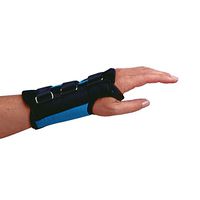 Rolyan D-Ring Right Wrist Brace, Size X-Small Fits Wrists up to 5.75", 6.25" Regular Length Support, Teal Brace with Straps and D-Ring Connectors to Secure and Stabilize Hands and Wrists