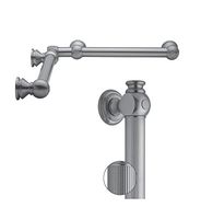 Jaclo G61-24-24-IC-SN 90 Degree Smooth Transitional Grab Bar, Pewter