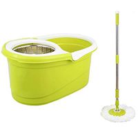 WXQ-XQ Mop and Bucket Cleaning Set Dry And Wet Dual Use Adjustable Hangable Green Head2