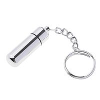 Finever Cigar Punch Cutter Stainless Steel Keychain 8mm Hole Pocket Kit Key Ring Sliver