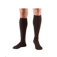 Truform Compression Socks, 8-15 mmHg, Men's Dress Socks, Knee High Over Calf Length, Brown, X-Large