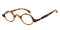 Calabria R314 Unisex Vintage Professor Oval Reading Glasses Incredibly Lightweight and Comfortable in Blonde Tortoise +3.25