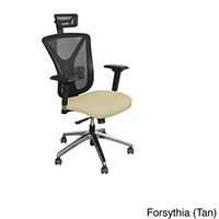 Marvel Executive Adjustable-Height Mesh Chair with Aluminum Base and Headrest Multi