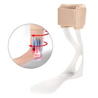 Filfeel Ankle Support, Adjustable Foot Drop Ankle Correction Brace Support Protection (Right Foot M)