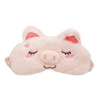 CHUANGLI Cute Piggy Eye Mask Sleep Masks Soft Plush Blindfold Eye Cover Travel Eye Mask for Women Girls