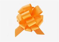 5" Pull String Bow Orange Gift Wrap Favor Decoration (10 Pieces)