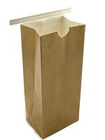 NEWPAK 1/2 LB Festive Bags with a White or Gold Tin Tie Available in Solid, Green, Gold, Black,Red,Blue and Maroon Size - 3 3/8 x 2 1/2 x 7 3/4″ (Gold - White Tin Tie)