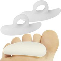 ViveSole Hammer Toe Straightener Pads (Pair) - Corrector for Curled, Crooked, Curved, Overlapping, Clubbed, Claw, Mallet Curling Toes Relief - Right and Left Hammertoe Gel Support Crest Cushion