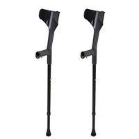 Walker Adult Arm Elbow  Fracture Rehabilitation Lightweight Non-Slip Adult Cane,Walking Sticks with Rubber Foot Pad Sticks 10 Gear Position Adjustable Double Crutches