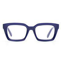 Retro Oprah Style Square Reading Glass Big Eyeglass Frames Large lens 50mm (Blue, 2.75)
