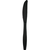 Club Pack of 288 Jet Black Premium Heavy-Duty Plastic Party Knives
