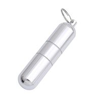 UNKE Mini Metal Cigarette Case Holder with Key Ring, Waterproof Round Cigarettes Pocket Box