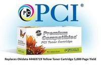 Premium Compatibles 44469719-PCI Okidata 5K High-Yield Yellow Toner Cartridge