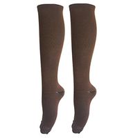 ASRocky Graduated Compression Socks Anti-Fatigue Antimicrobial Calf High Below Knee Mens Womens Sock Leg Foot Ankle Heel Support Pain Relief Stockings Reduce Swelling (1 Pair, Sm/Med, Brown)