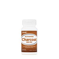 GNC Activated Charcoal 520mg, 60 Capsules, Supports Relief of Gas and Absorbs Toxins