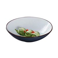 Bowl Creative Ceramic Bowl Noodle Bowl Ramen Bowl Soup Bowl European Restaurant Dish Bowl Tableware Rice Bowl Fruit Bowl Salad Bowl Household tableware, retro bowl