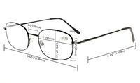 Eyekepper 4 Pairs Reading Glasses Metal Frame +4.00 Reader Eyeglasses with Spring Hinges for Men Women Reading