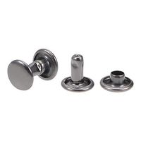 uxcell 20 Sets Double Cap Rivets Round Head Rivet Fasteners for Leather Craft DIY 8mm 9.5mm
