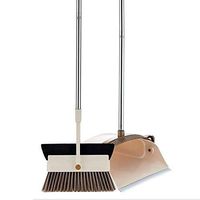 WEIFAN CAI - Long Handled Dustpan Broom and Dustpan Set Combination Household Sweeping Artifact Manual Broom Vertical Cleaning Kit